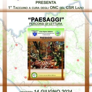 PRESENTAZIONE 1° TACCUINO A CURA DEGLI   ONC DEL CSR LAZIO